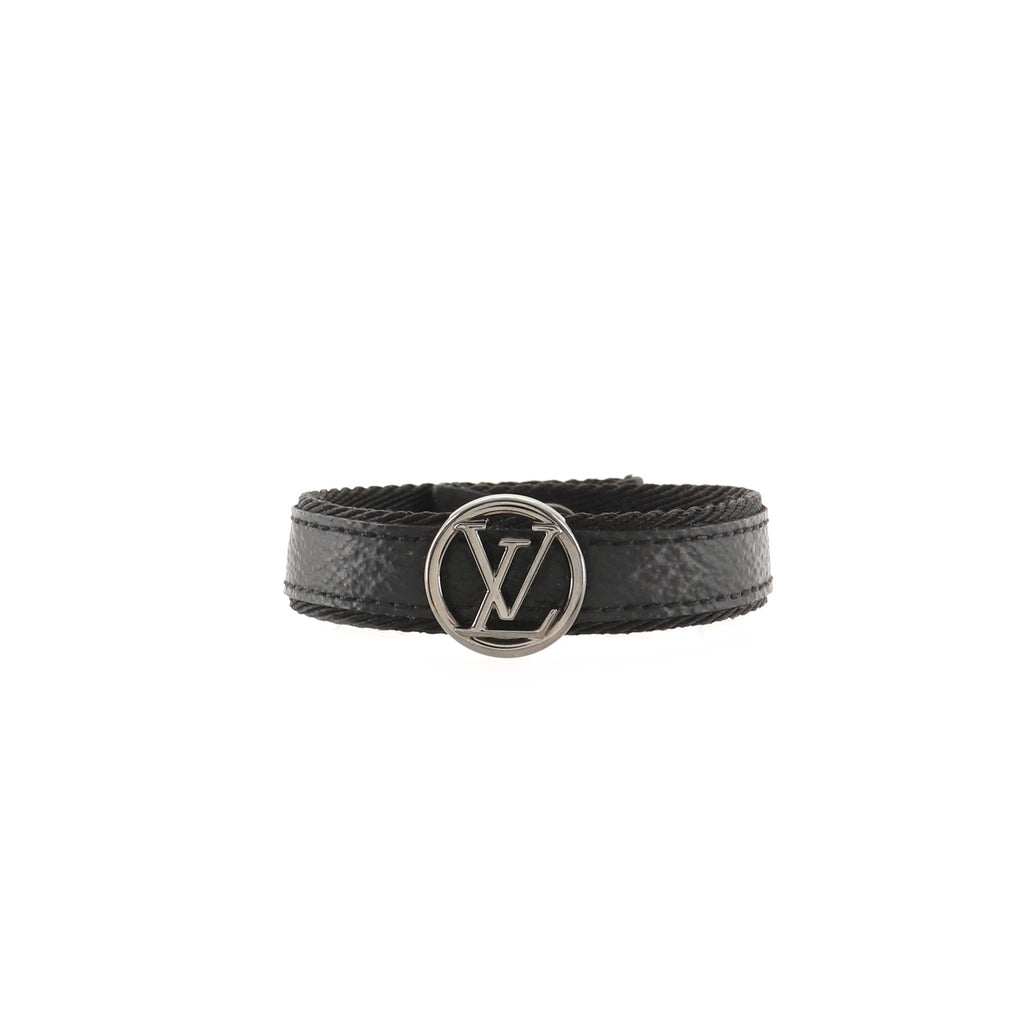 Shop Louis Vuitton Lv Circle Leather Bracelet (BRACELET LV CIRCLE