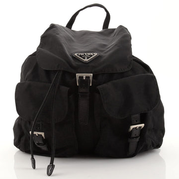 Prada Double Front Pocket Backpack Tessuto Medium
