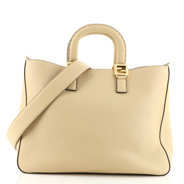 Fendi Selleria FF Handle Tote Leather Medium