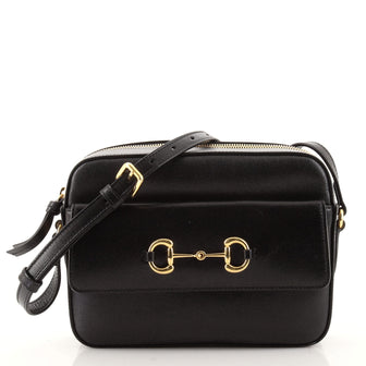 Gucci Horsebit 1955 Flap Pocket Camera Bag Leather Small