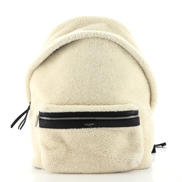 Saint Laurent City Backpack Shearling Medium