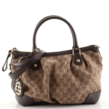 Gucci Sukey Top Handle Satchel GG Tweed Medium