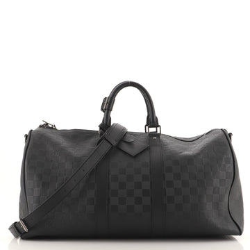 Louis Vuitton Keepall Bandouliere Bag Damier Infini Leather 45