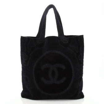 Chanel CC Beach Tote Terry Cloth Large