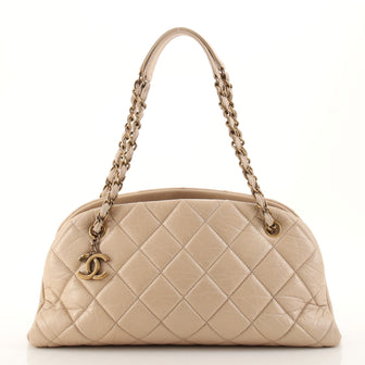 Chanel Just Mademoiselle Bag Quilted Aged Calfskin Medium