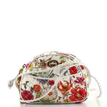Gucci Trapuntata Camera Shoulder Bag Quilted Flora Canvas	 Mini