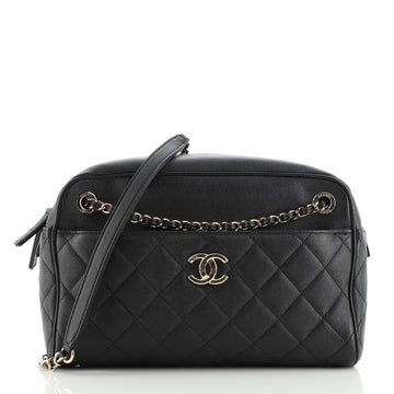 Chanel In & Out Camera Case Quilted Caviar Medium