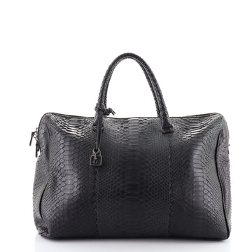 Bottega Veneta Boston Bag	 Python Large