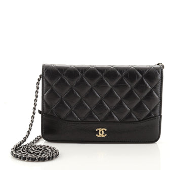 Chanel Gabrielle Wallet on Chain Quilted Aged Calfskin Neutral 1860531