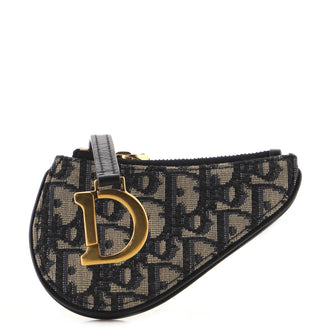 Christian Dior Saddle Key Pouch Oblique Canvas