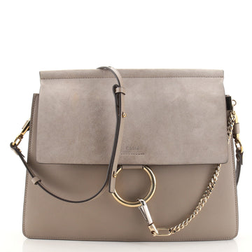 Chloe Faye Shoulder Bag Leather and Suede Medium