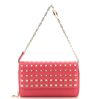 Valentino Degrade Rockstud Wallet on Chain Leather Small