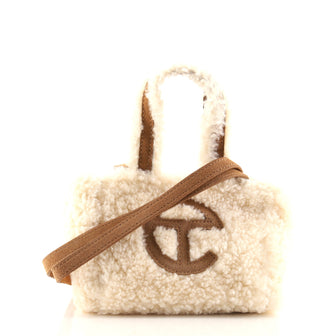 Telfar UGG Reverse Shopping Tote Shearling and Suede Small