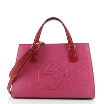 Gucci Soho Convertible Top Handle Satchel Leather Medium