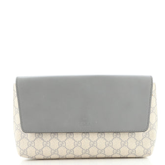 Gucci Flap Waist Bag GG Coated Canvas and Leather