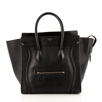Celine Luggage Handbag Smooth Leather Mini