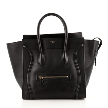 Celine Luggage Handbag Smooth Leather Mini