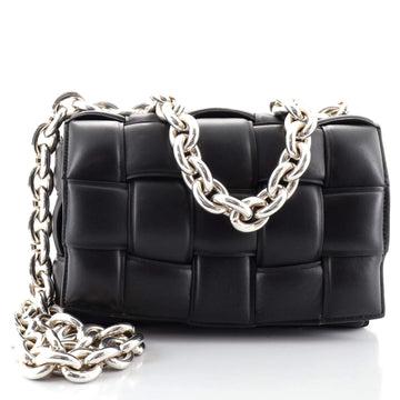 Bottega Veneta Cassette Chain Crossbody Bag Padded Maxi Intrecciato Leather