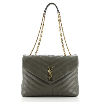 Saint Laurent LouLou Shoulder Bag Matelasse Chevron Leather Medium