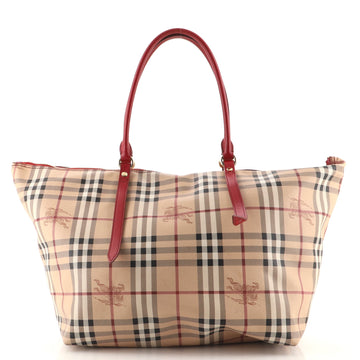 Burberry Salisbury Tote Haymarket Coated Canvas Medium
