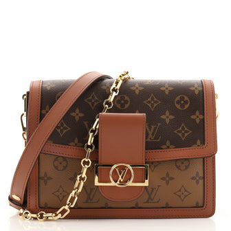 Louis Vuitton Dauphine Shoulder Bag Reverse Monogram Canvas MM