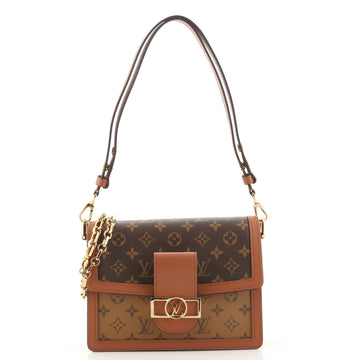 Louis Vuitton Dauphine Shoulder Bag Reverse Monogram Canvas MM