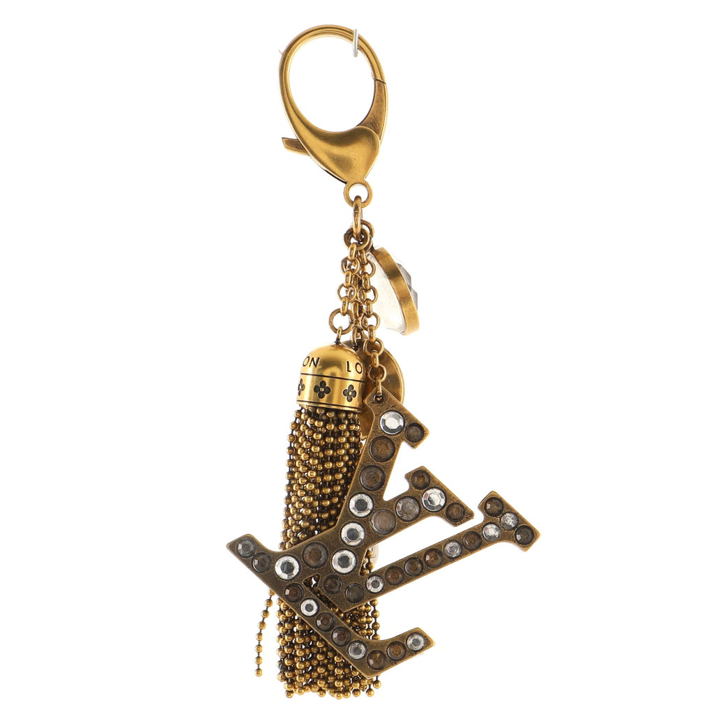 Louis Vuitton Antique Brass Crystal Monogram Tassel Caprice Key Holder and  Bag Charm - Yoogi's Closet