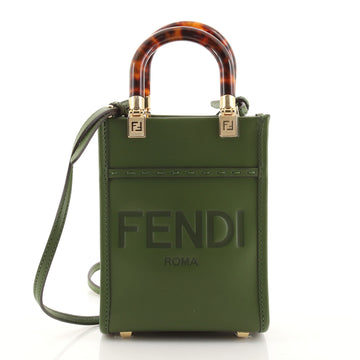 Fendi Sunshine Shopper Tote Leather Mini