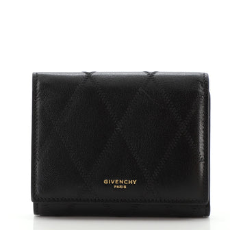 Givenchy GV3 Trifold Wallet Quilted Leather Compact