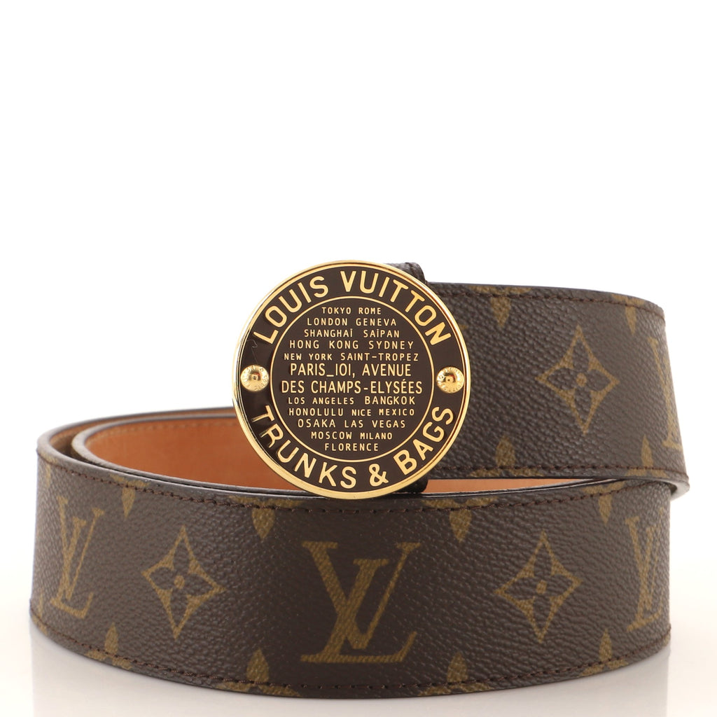Louis Vuitton Trunks and Bags Belt Monogram Canvas Wide Brown 13305217