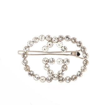 Gucci Interlocking G Hair Clip Metal with Crystals