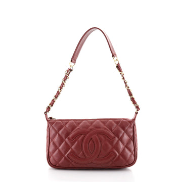 Chanel Timeless CC Chain Shoulder Bag Quilted Caviar Small