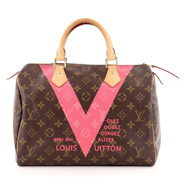 Louis Vuitton Speedy Handbag Limited Edition V Monogram Canvas 30