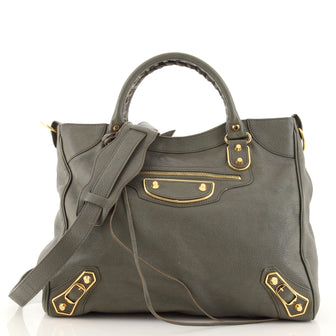 Balenciaga City Classic Metallic Edge Bag Leather Medium