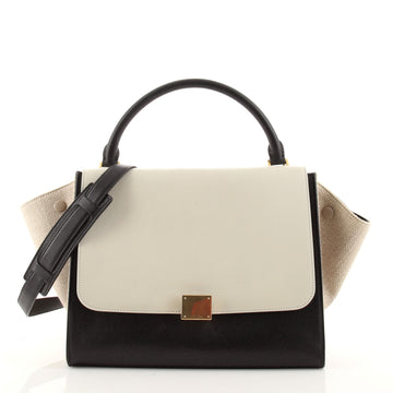 Celine Trapeze Bag Leather with Canvas Medium