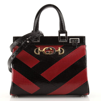 Gucci Zumi Top Handle Bag Python Small