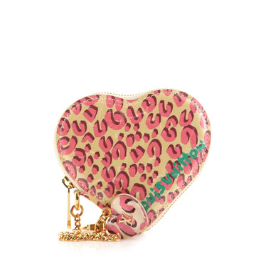 Louis Vuitton Heart Coin Purse Limited Edition Stephen Sprouse Leopard Monogram Vernis