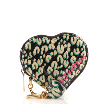 Louis Vuitton Heart Coin Purse Limited Edition Stephen Sprouse Leopard Monogram Vernis