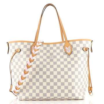 Louis Vuitton Neverfull NM Tote Damier with Braided Detail MM