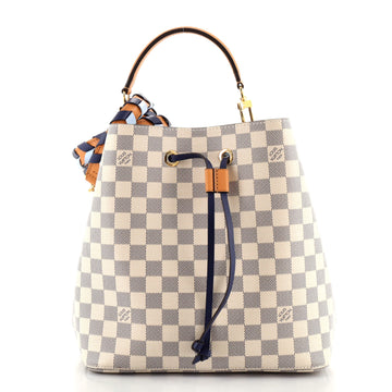 Louis Vuitton NeoNoe Handbag Damier with Braided Detail MM