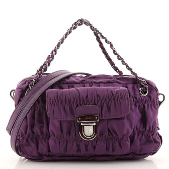 Prada Gaufre Front Pocket Camera Bag Tessuto