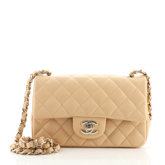 Chanel Classic Single Flap Bag Quilted Lambskin Mini