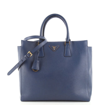 Prada Convertible Open Tote Saffiano Leather Medium