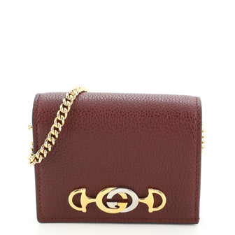 Gucci Zumi Chain Card Case Leather