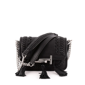 Tod's Double T Crossbody Bag Woven Leather Mini