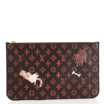 Louis Vuitton Neverfull Pochette Limited Edition Grace Coddington Catogram Canvas Large