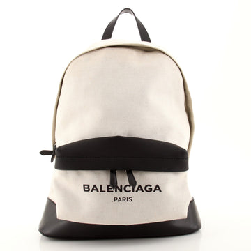 Balenciaga Navy Backpack Canvas Large