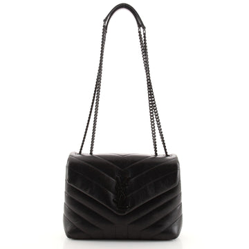 Saint Laurent LouLou Shoulder Bag Matelasse Chevron Leather Small