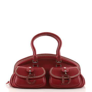 Christian Dior Detective Handle Bag Leather Medium