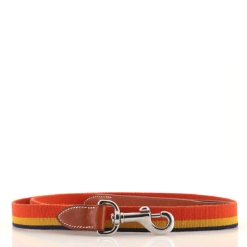 Hermes Dog Leash Rocabar Canvas with Leather